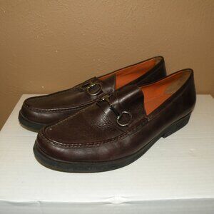 Peter Huber Horsebit Loafers Shoes Brown Leather